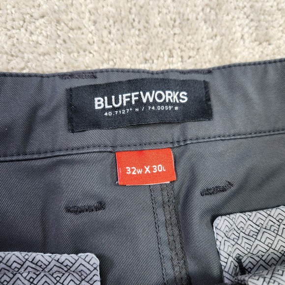 Bluffworks Ascender Pants Men 32x30 Gray Tailored Slim Fit Performance Chino - Picture 2 of 12